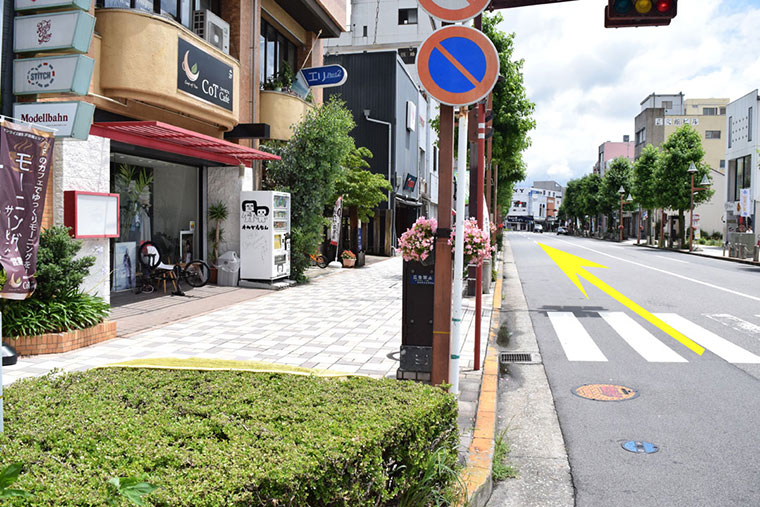 ラスティートゥーシャイン実店舗から篭田公園地下駐車場までの道案内1