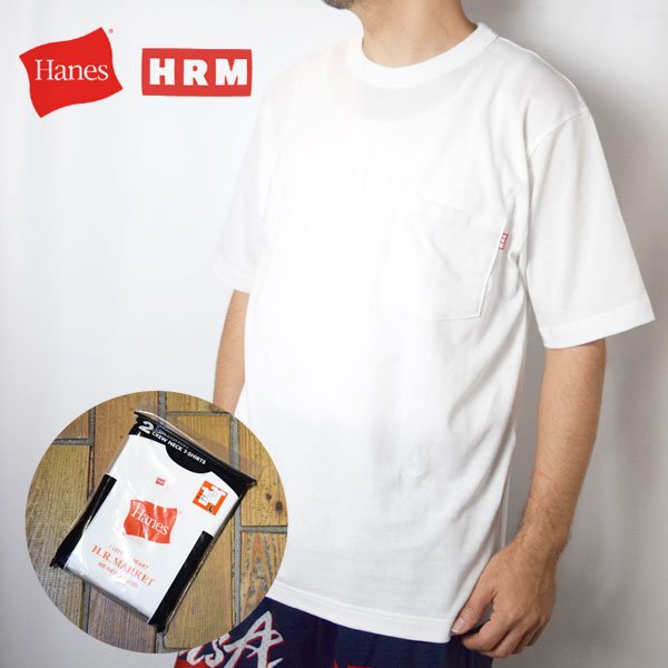 画像1:  HanesｘHOLLYWOOD RANCH MARKET　Hanes x HRM エクスクルーシブ 2パック Tシャツ (1)
