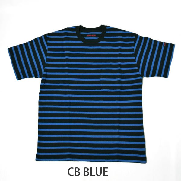 画像6: BLUE BLUE  リサイクルコットン テンジク ボーダーポケット ショートスリーブTシャツ (6)
