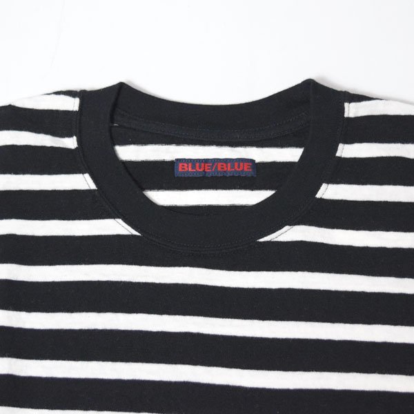 画像8: BLUE BLUE  リサイクルコットン テンジク ボーダーポケット ショートスリーブTシャツ (8)
