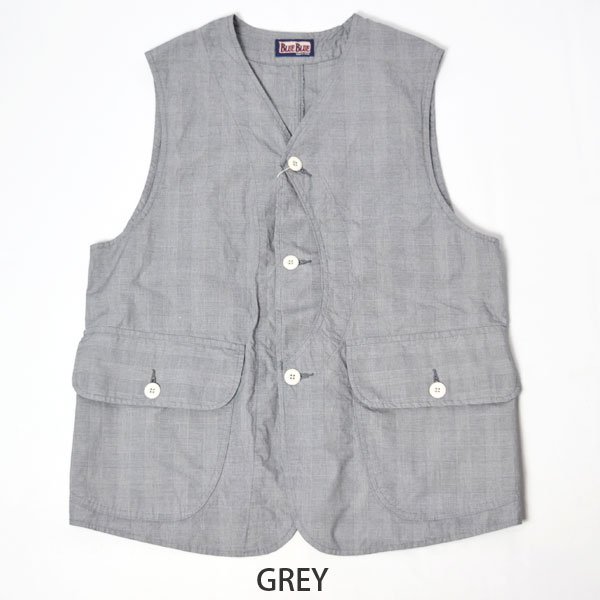 画像6: BLUE BLUE  タイプライター クロスハーフムーンベスト (6)