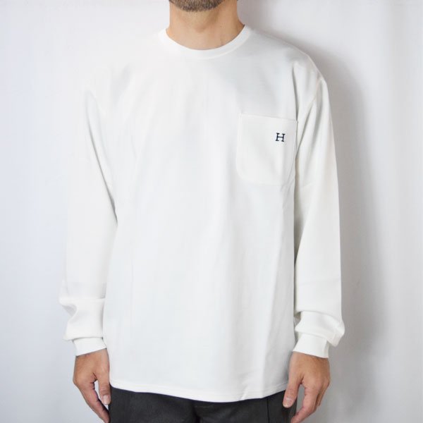 画像4: HOLLYWOOD RANCH MARKET　Hエンブロイダリー ストレッチスキューバロングスリーブTシャツ (4)
