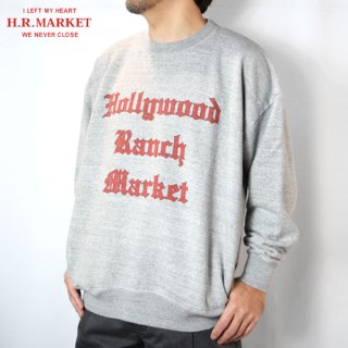 HOLLYWOOD RANCH MARKET レイジーHワッペン クルーネック