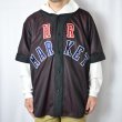 画像3: HOLLYWOOD RANCH MARKET　ダブルメッシュ レタードベースボールシャツ (3)
