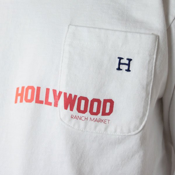 画像8: HOLLYWOOD RANCH MARKET グラデーションハリウッドプリント ポケットロングスリーブTシャツ (8)