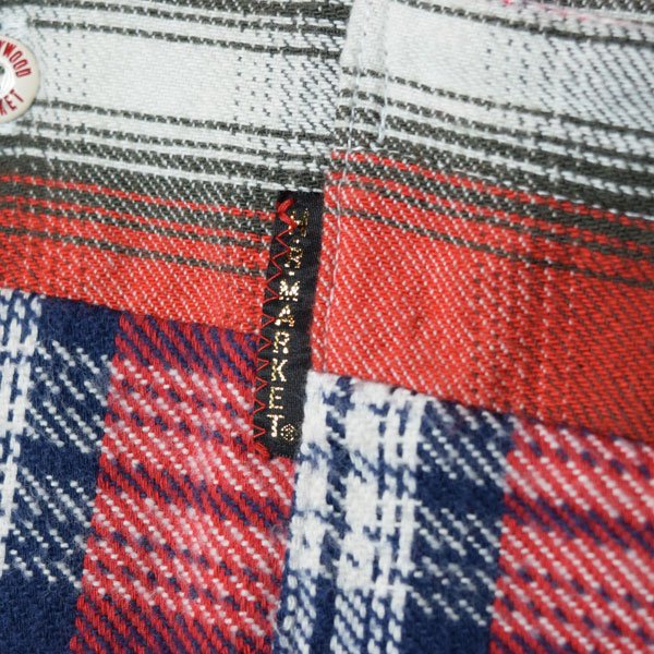 画像12: HOLLYWOOD RANCH MARKET　マルチネルチェック ボーダーパッチワークシャツ (12)