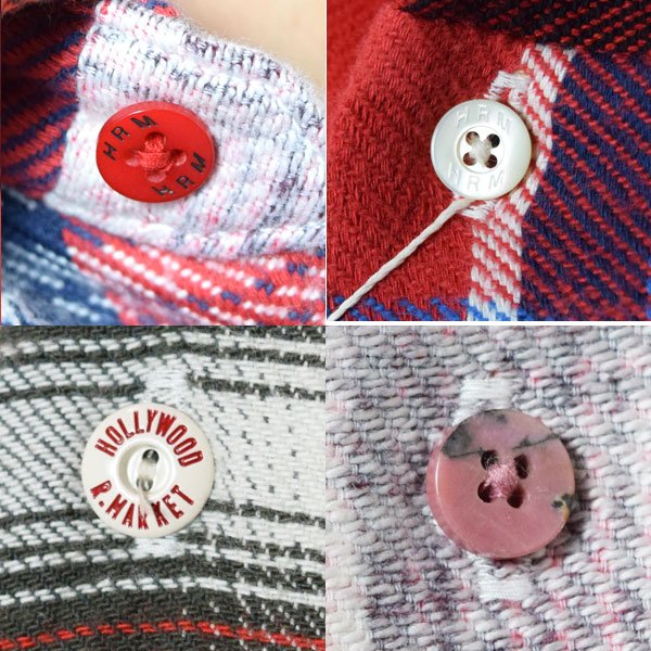 画像13: HOLLYWOOD RANCH MARKET　マルチネルチェック ボーダーパッチワークシャツ (13)