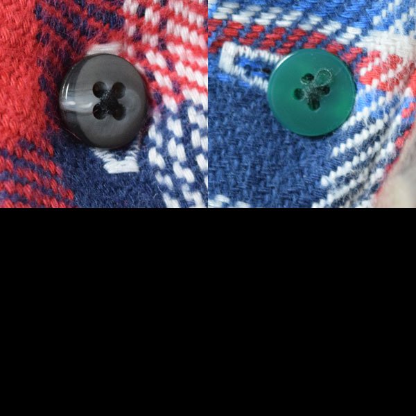 画像14: HOLLYWOOD RANCH MARKET　マルチネルチェック ボーダーパッチワークシャツ (14)