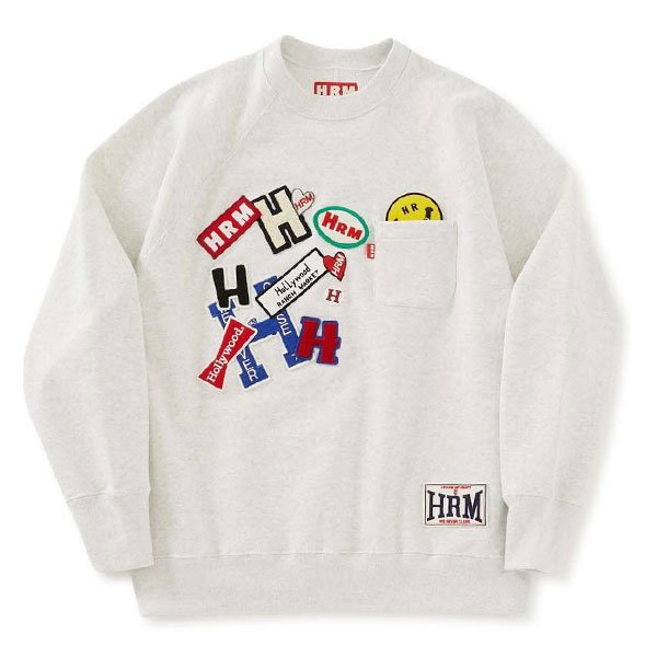 画像6: HOLLYWOOD RANCH MARKET　アメリカンヴィンテージウラケ SO MANY ワッペンスウェット クルーネック (6)