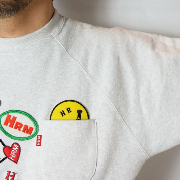 画像8: HOLLYWOOD RANCH MARKET　アメリカンヴィンテージウラケ SO MANY ワッペンスウェット クルーネック (8)