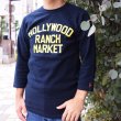 画像2: HOLLYWOOD RANCH MARKET　DOUBLE LOGOプリント ストレッチフライスハーフスリーブ　SFNEW (2)