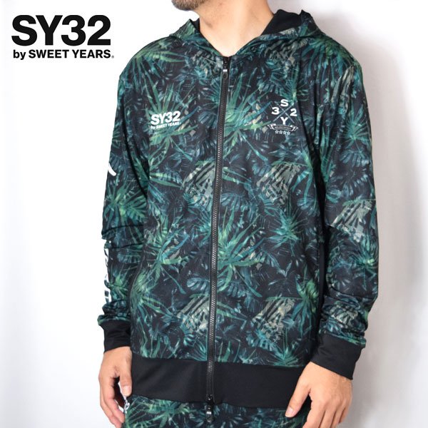 画像1: SY32　RUSH GUARD ZIP HOODIE CURSIVE (1)