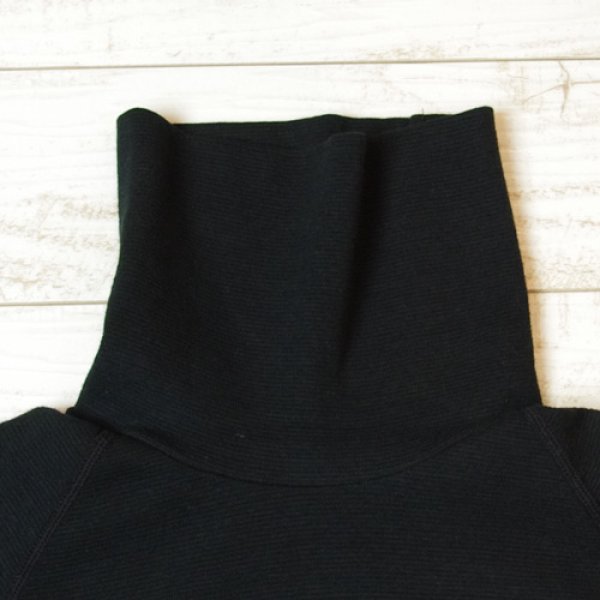 画像2: HOLLYWOOD RANCH MARKET　『ストレッチフライス タートルネックロングスリーヴTシャツ　カラー：BLK』 (2)