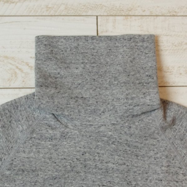 画像2: HOLLYWOOD RANCH MARKET　『ストレッチフライス タートルネックロングスリーヴTシャツ　カラー：GREY』 (2)