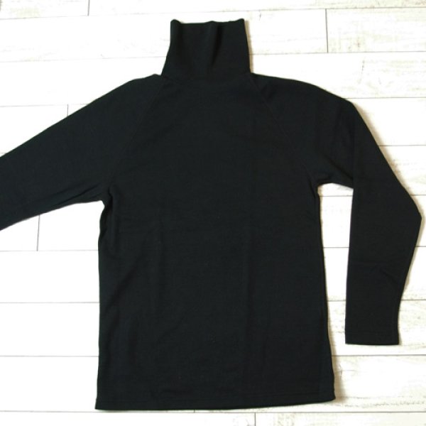 画像1: HOLLYWOOD RANCH MARKET　『ストレッチフライス タートルネックロングスリーヴTシャツ　カラー：BLK』 (1)