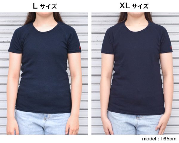 画像2: HOLLYWOOD RANCH MARKET　『ストレッチフライス レディース UネックショートスリーヴTシャツ　カラー：GREY』 (2)