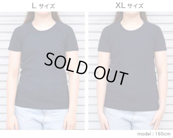 画像2: HOLLYWOOD RANCH MARKET　『ストレッチフライス レディース UネックショートスリーヴTシャツ　カラー：BLK』 (2)