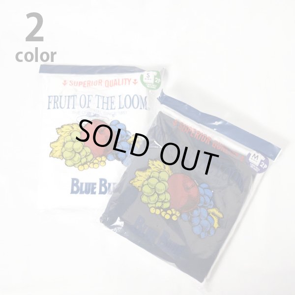 画像1: FRUIT OF THE LOOM・BLUE BLUE　オーガニックコットン 2パック クルーネックポケットTシャツ '23モデル (1)