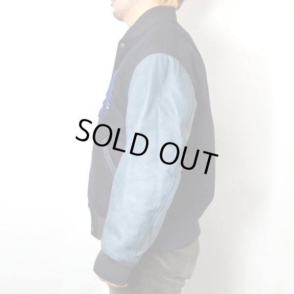 画像4: BLUE BLUE　インディゴ ホースレザー アワードジャケット (4)