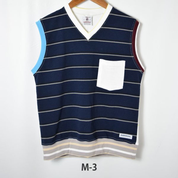 画像6: 【Mサイズ】BARBARIAN×RUSTY TO SHINE　クレイジーパターン Vネックベスト (6)