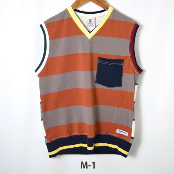 画像2: 【Mサイズ】BARBARIAN×RUSTY TO SHINE　クレイジーパターン Vネックベスト (2)