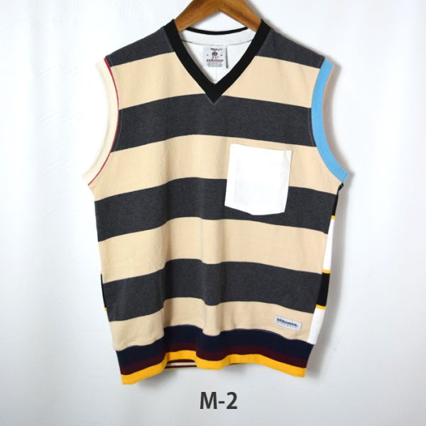 画像4: 【Mサイズ】BARBARIAN×RUSTY TO SHINE　クレイジーパターン Vネックベスト (4)