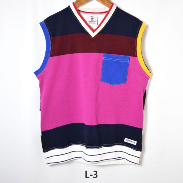 画像6: 【Lサイズ】BARBARIAN×RUSTY TO SHINE　クレイジーパターン Vネックベスト (6)