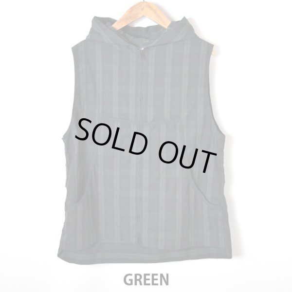 画像6: BLUE BLUE　TCリップストップ ストレッチ フードベスト (6)