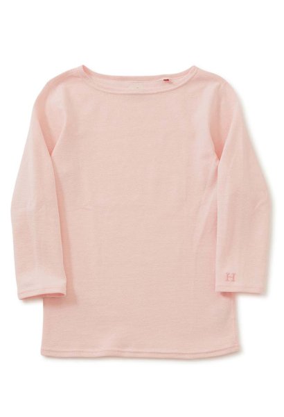 画像1: HOLLYWOOD RANCH MARKET　『ストレッチフライス レディース ボートネック　ハーフスリーブＴシャツ　カラー：BABY PINK』 (1)