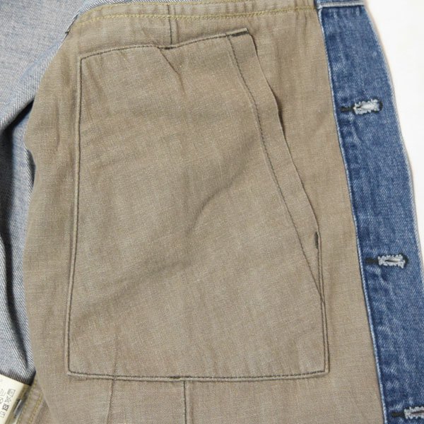 画像14: BLUE BLUE  セルビッチデニム 3rdタイプ フェード トラッカージャケット　BASICDENIM (14)