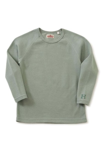 画像1: HOLLYWOOD RANCH MARKET　『ストレッチフライス キッズロングスリーヴTシャツ　カラー：SAGE GREEN』 (1)