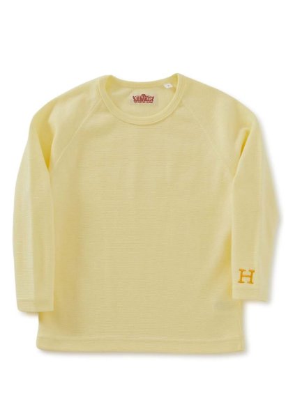 画像1: HOLLYWOOD RANCH MARKET　『ストレッチフライス キッズロングスリーヴTシャツ　カラー：LT YELLOW』 (1)