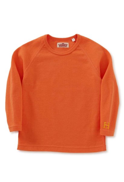 画像1: HOLLYWOOD RANCH MARKET　『ストレッチフライス キッズロングスリーヴTシャツ　カラー：LT ORANGE』 (1)