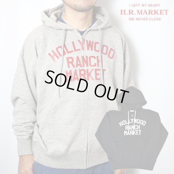 画像1: HOLLYWOOD RANCH MARKET　HRM スプリットロゴ ジップパーカ (1)