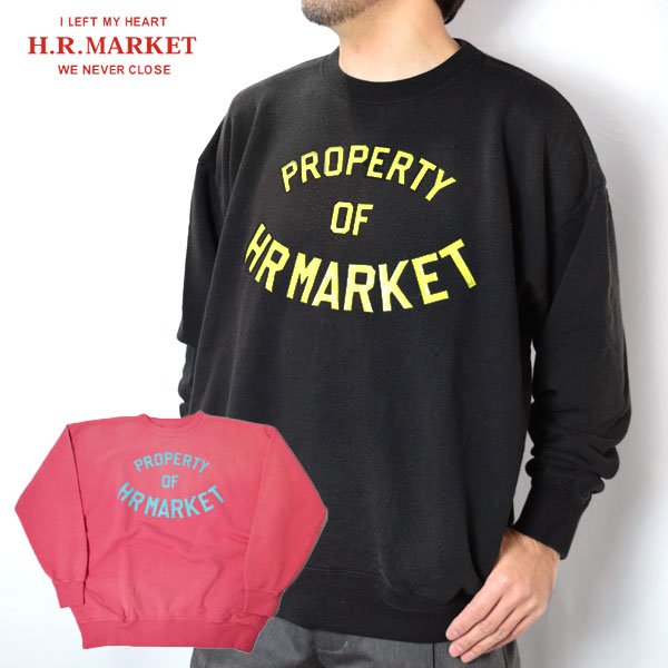 画像1: HOLLYWOOD RANCH MARKET　PROPERTY OF HRMARKET クルーネックスウエット (1)