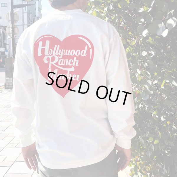 画像2: HOLLYWOOD RANCH MARKET　オーガニックコットン ハートインHRM ロングスリーブＴシャツ (2)