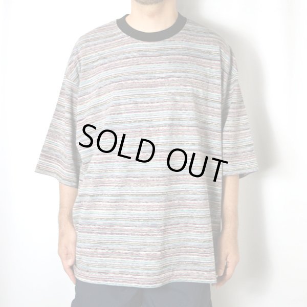 画像3: HOLLYWOOD RANCH MARKET　リサイクルマルチボーダー ドロップショルダーＴシャツ (3)