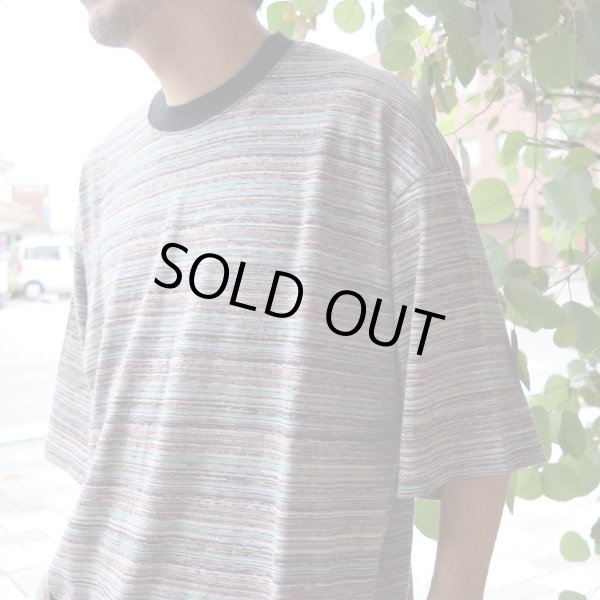 画像2: HOLLYWOOD RANCH MARKET　リサイクルマルチボーダー ドロップショルダーＴシャツ (2)