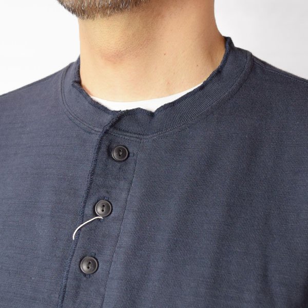 画像7: BLUE BLUE  ヘビースラブテンジク ヘンリーネックポケットＴシャツ (7)