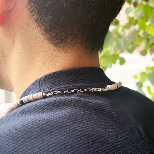 画像3: ナバホ族 ナゲットネックレス (シェル) (3)