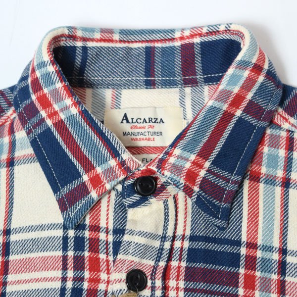 画像6: 【カラー追加】ALCARZA　ヘビーフランネル チェックシャツ (6)