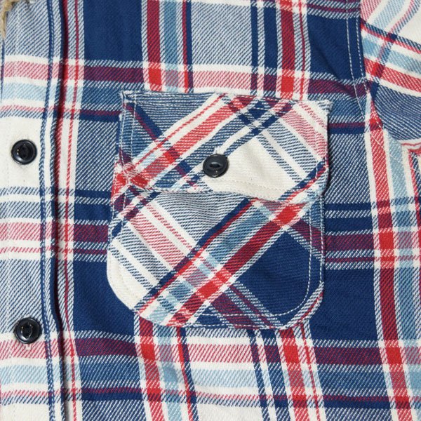 画像8: 【カラー追加】ALCARZA　ヘビーフランネル チェックシャツ (8)