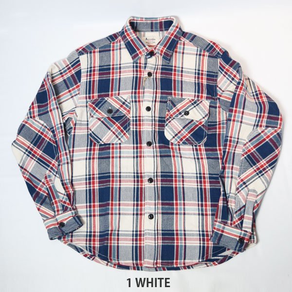 画像9: 【カラー追加】ALCARZA　ヘビーフランネル チェックシャツ (9)