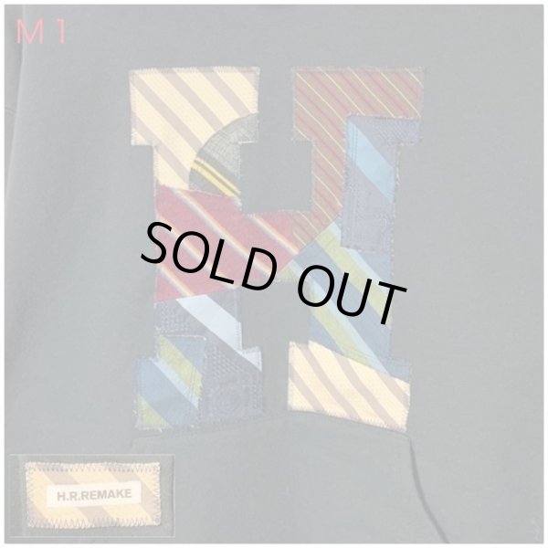 画像3: H.R.REMAKE×RUSTY TO SHINE  USEDタイパッチワーク Hパッチ パーカ　サイズ：M (3)