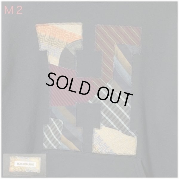 画像4: H.R.REMAKE×RUSTY TO SHINE  USEDタイパッチワーク Hパッチ パーカ　サイズ：M (4)