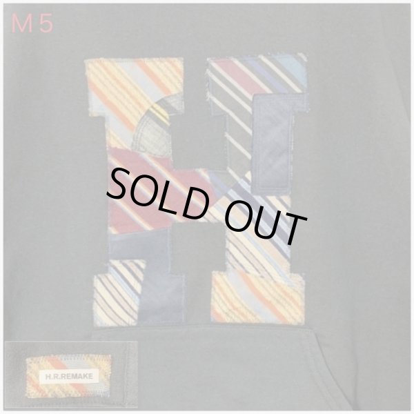 画像7: H.R.REMAKE×RUSTY TO SHINE  USEDタイパッチワーク Hパッチ パーカ　サイズ：M (7)