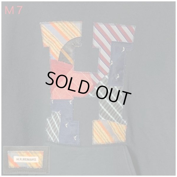 画像9: H.R.REMAKE×RUSTY TO SHINE  USEDタイパッチワーク Hパッチ パーカ　サイズ：M (9)