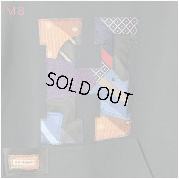 画像10: H.R.REMAKE×RUSTY TO SHINE  USEDタイパッチワーク Hパッチ パーカ　サイズ：M (10)