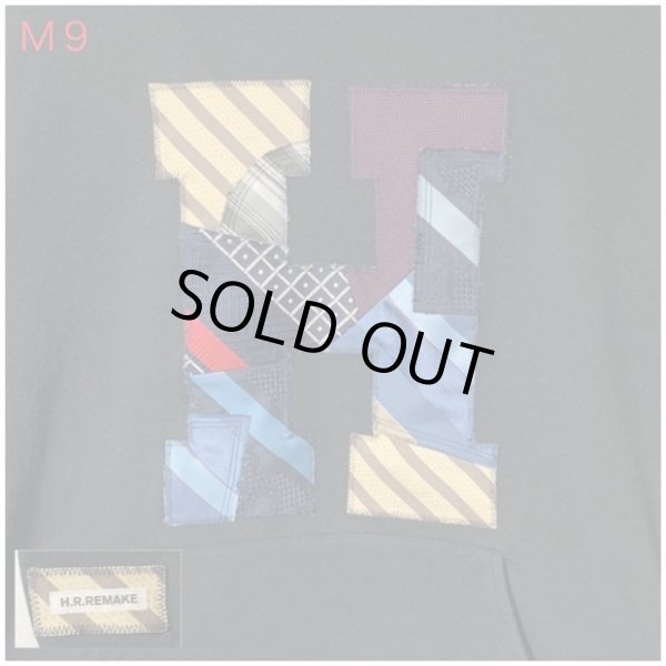 画像11: H.R.REMAKE×RUSTY TO SHINE  USEDタイパッチワーク Hパッチ パーカ　サイズ：M (11)