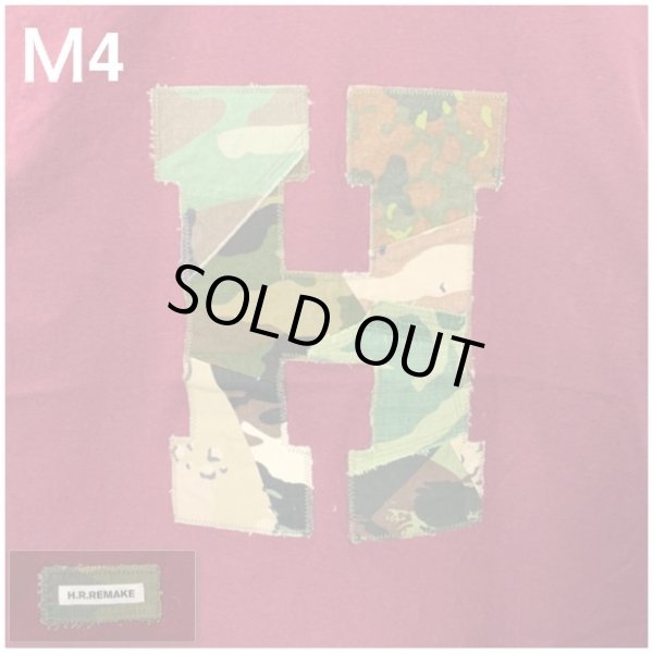 画像3: H.R.REMAKE×RUSTY TO SHINE  アソートカモパッチワーク Hパッチ Tシャツ　サイズ：M (3)